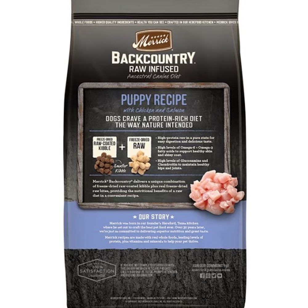 Merrick, Backcountry Raw Infused Puppy Recipe Dog Food, 4 lb
