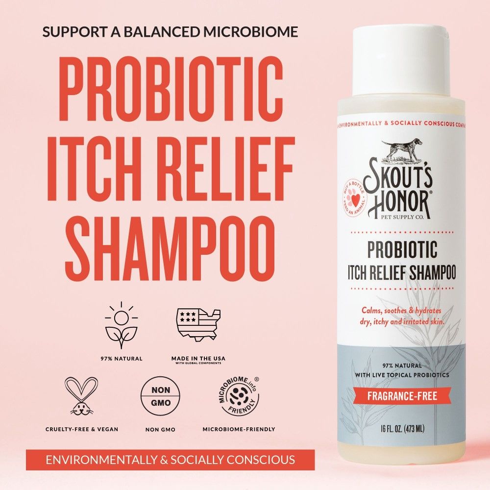 Skout's Honor, Probiotic Itch Relief Shampoo, 16 oz