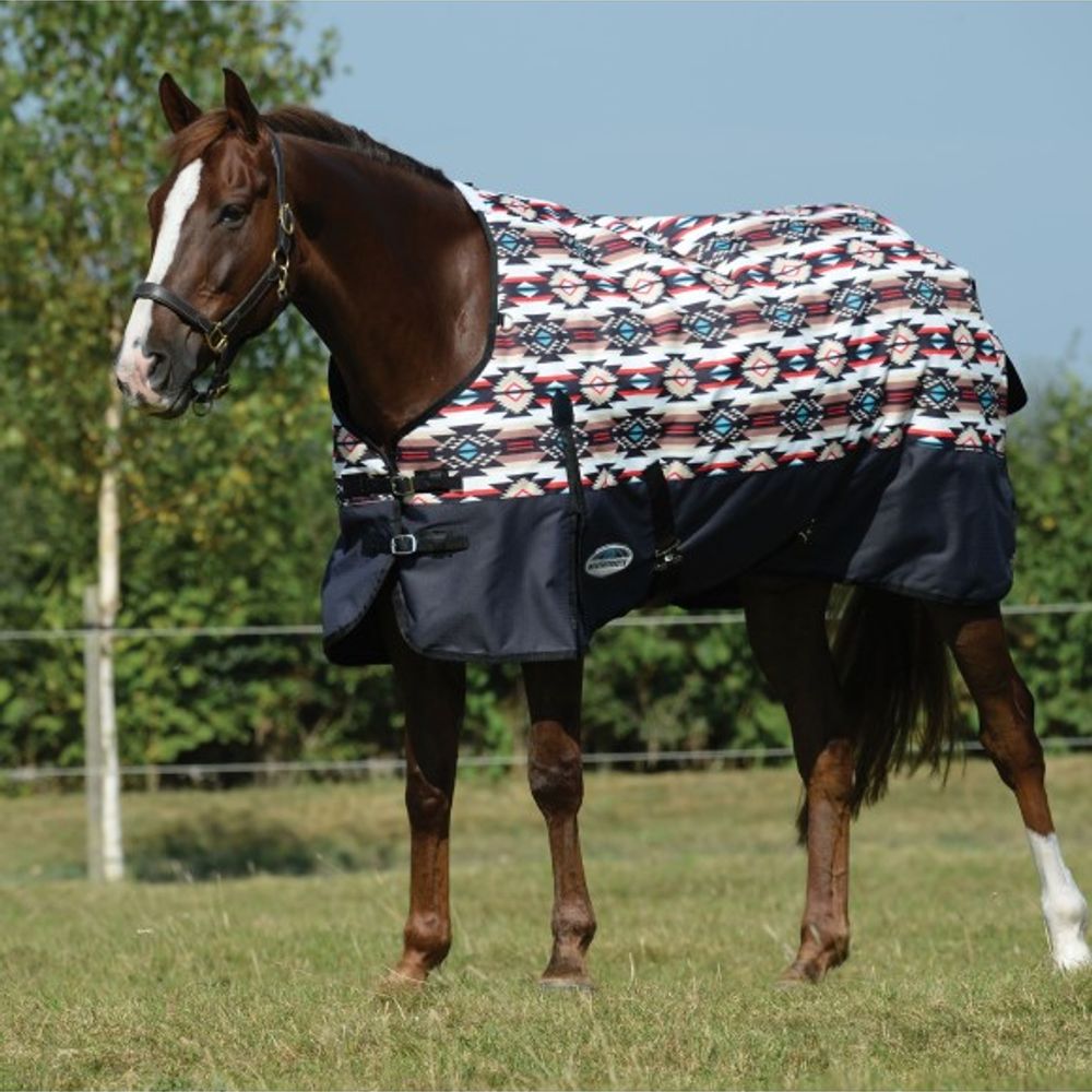 Weatherbeeta, Comfitec Essential, Combinazione di coperta e collare, pesante, Navy/Silver/Red