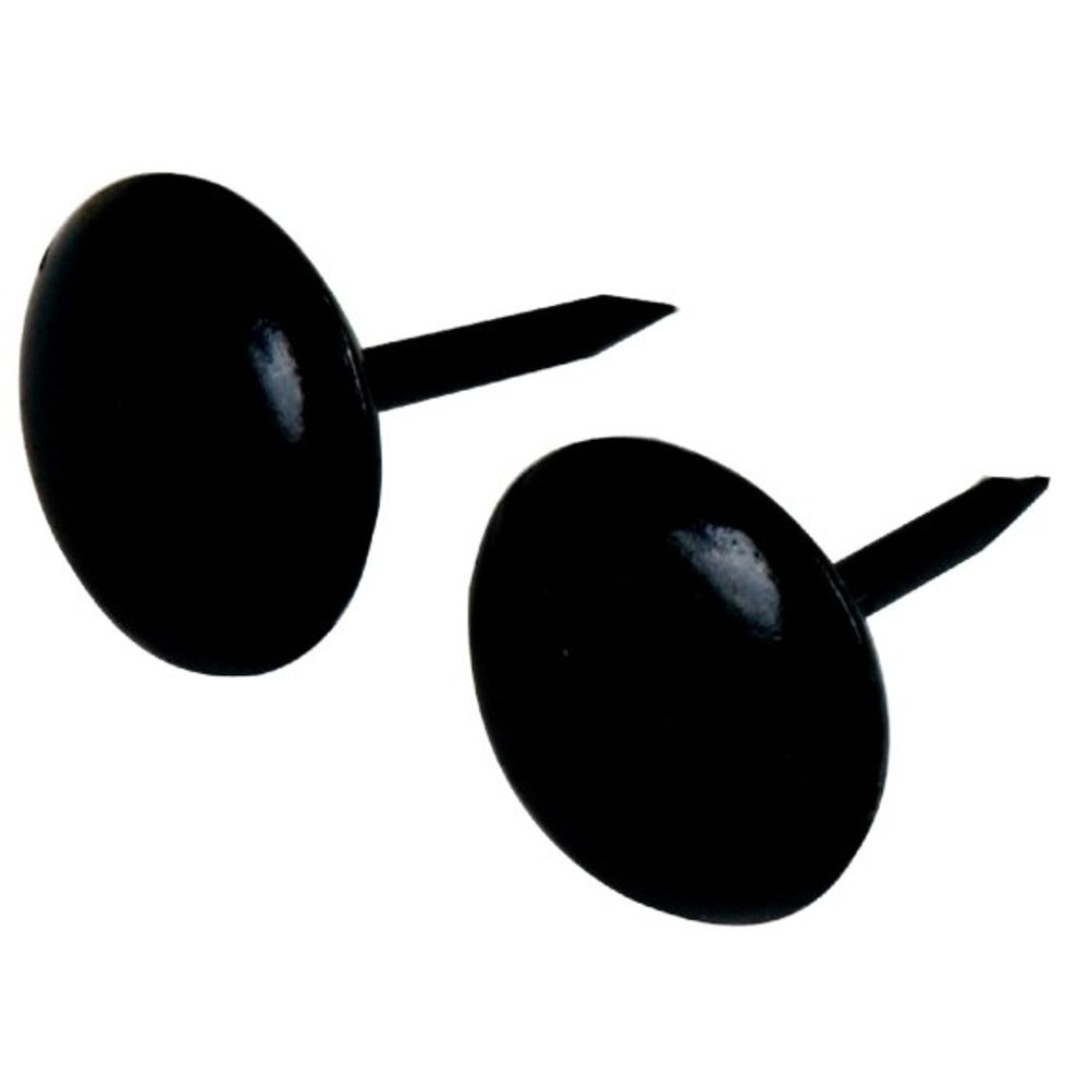 Hillman, Black Round Head Large Furniture Nails, 25 pk