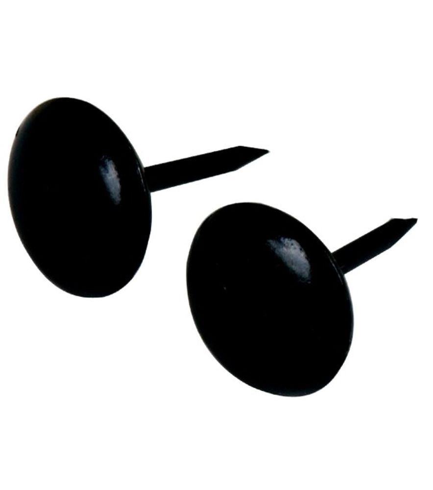 Hillman, Black Round Head Large Furniture Nails, 25 pk