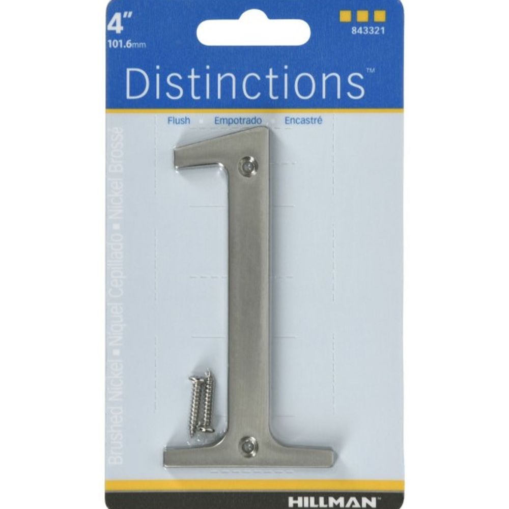 Hillman, 4" Nickel Distinctions Flush Mount House #1 