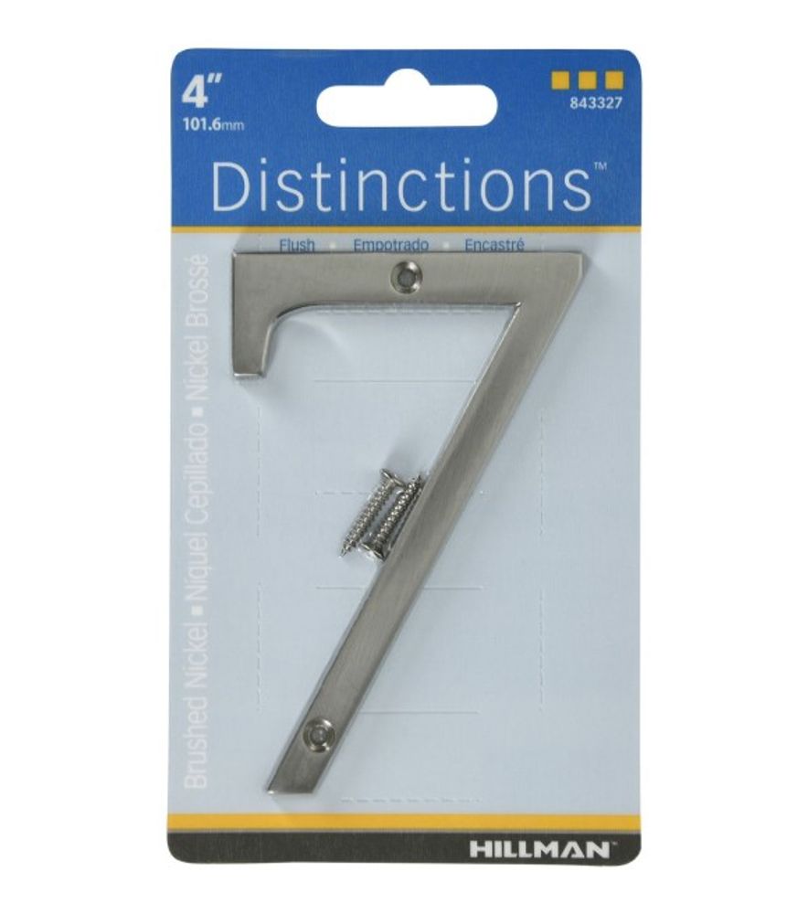Hillman, 4" Nickel Distinctions Flush Mount House #7