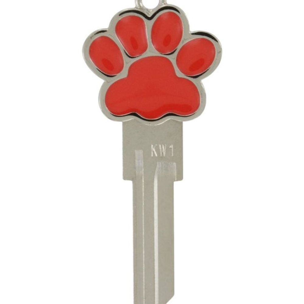 Hillman, Blank Assorted 3D Paw Print Key Kwikset KW1/66