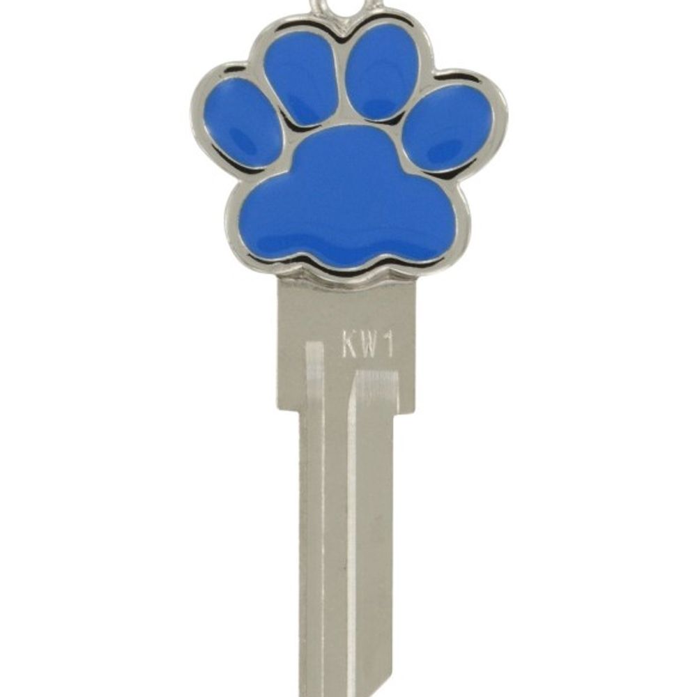 Hillman, Blank Assorted 3D Paw Print Key Kwikset KW1/66