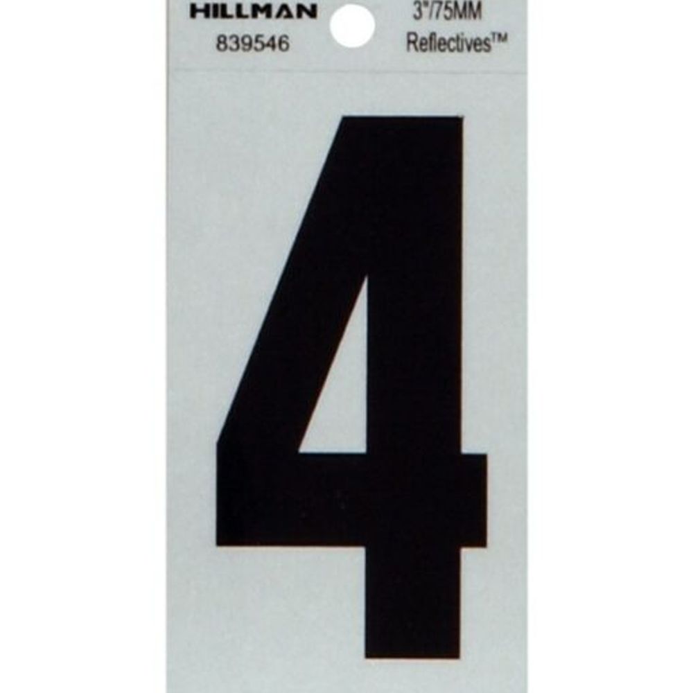 Hillman, Black and Silver Reflective Adhesive House #4
