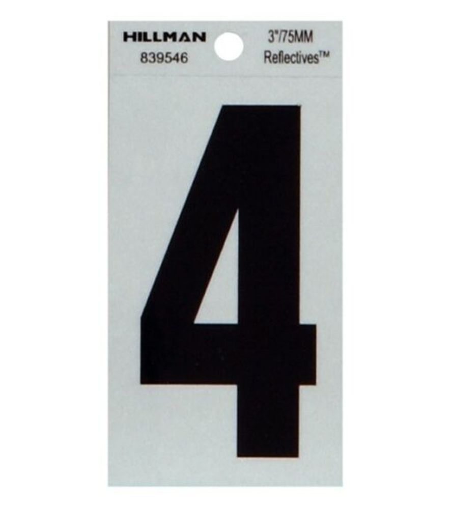 Hillman, Black and Silver Reflective Adhesive House #4