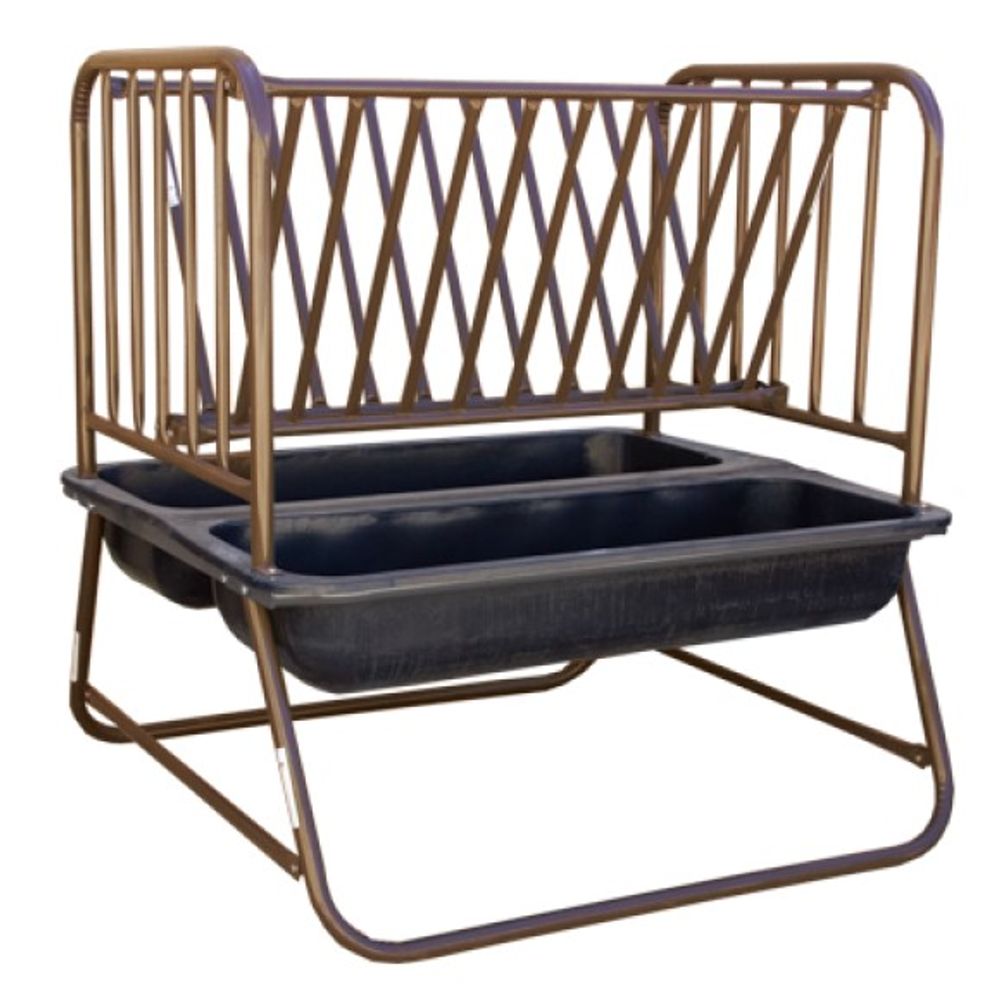 Priefert, Brown Pasture Horse Feeder with Rack
