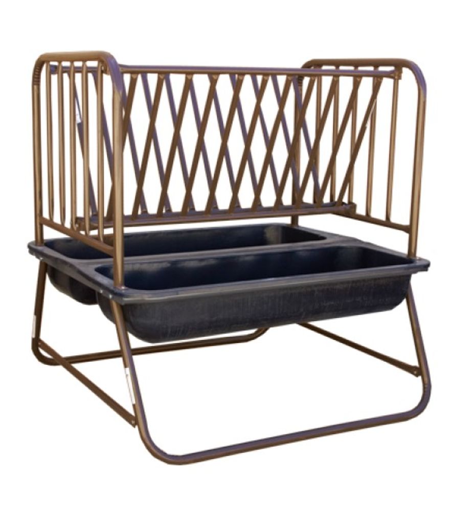Priefert, Brown Pasture Horse Feeder with Rack