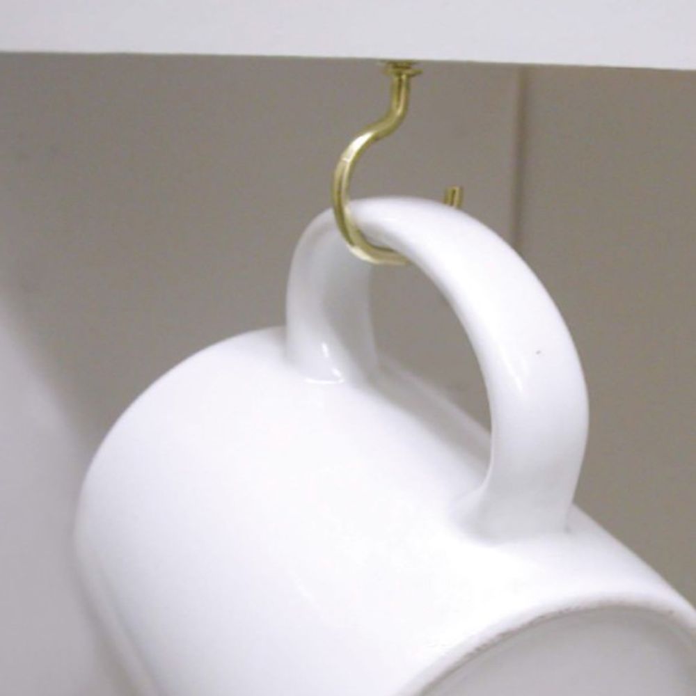 Hillman, 7/8" Brass Cup Hook, 50 pk