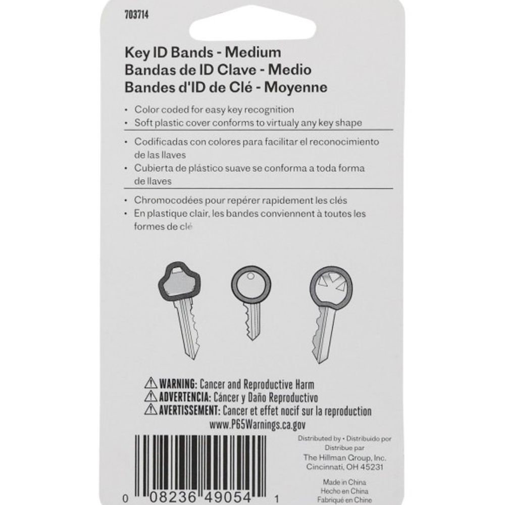 Hillman, Key ID Band, 4 pk