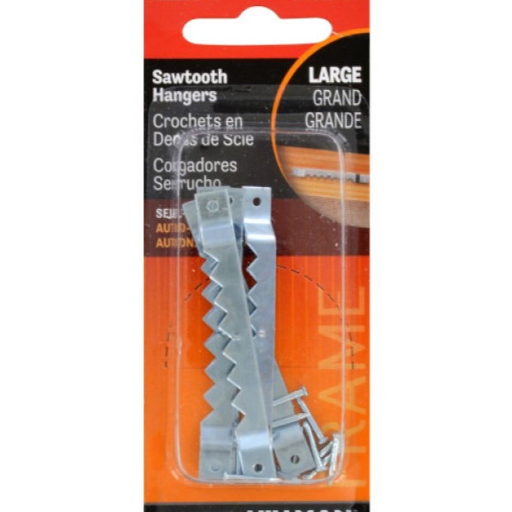 Hillman, Large Self-Leveling Sawtooth Hangers, 5 pk