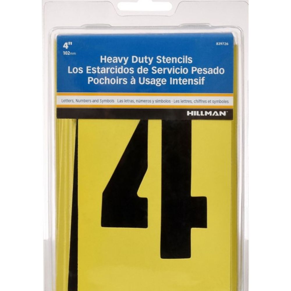 Hillman, 4" Letter & Number Stencil Pack