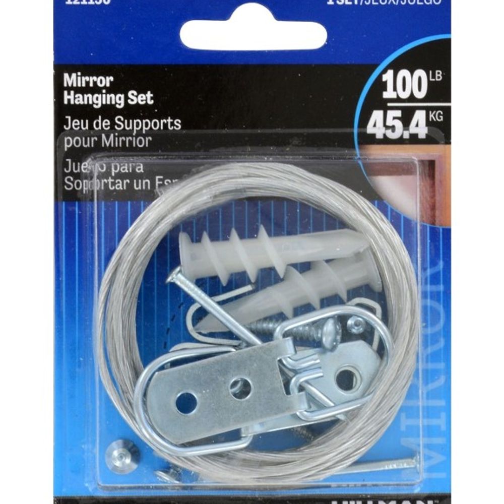 Hillman, Zinc Extra Heavy Mirror Hanging Kit