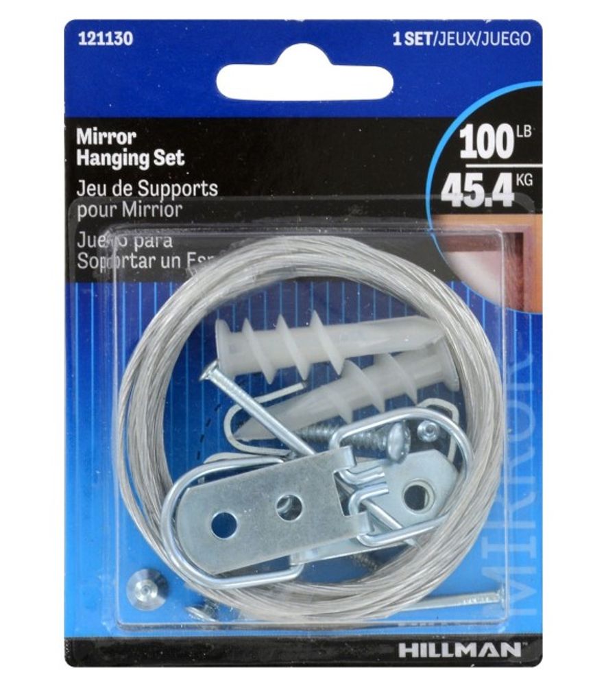 Hillman, Zinc Extra Heavy Mirror Hanging Kit