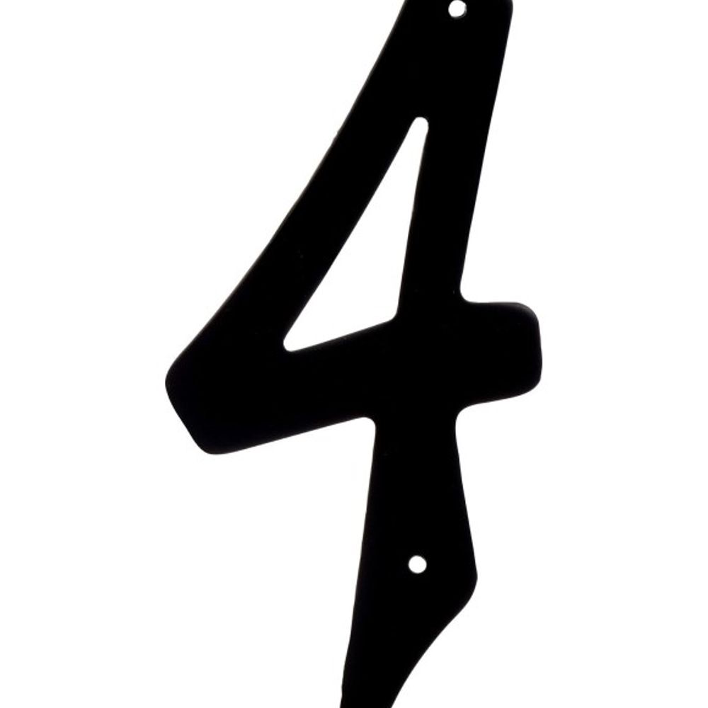 Hillman, 4" Black Aluminum Nail On House #4