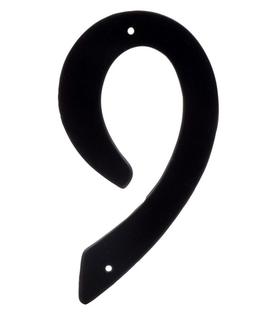 Hillman, 4" Black Aluminum Nail On House #9