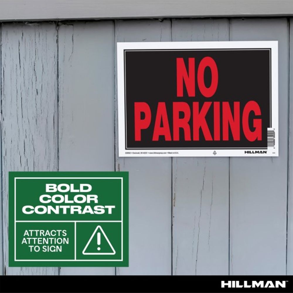 Hillman, No Parking Sign, 8" x 12"