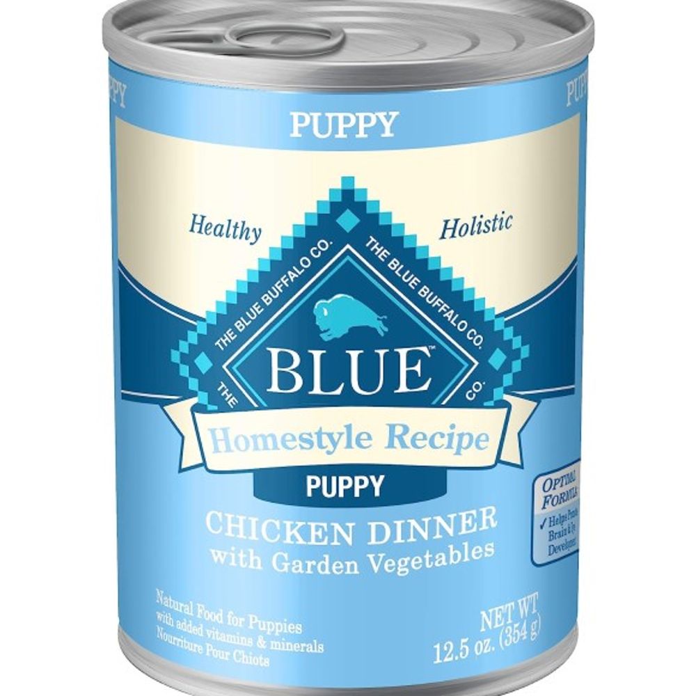Blue Buffalo, Homestyle Recipe Chicken Dinner with Garden Vegetables Puppy Food, 12.5 oz