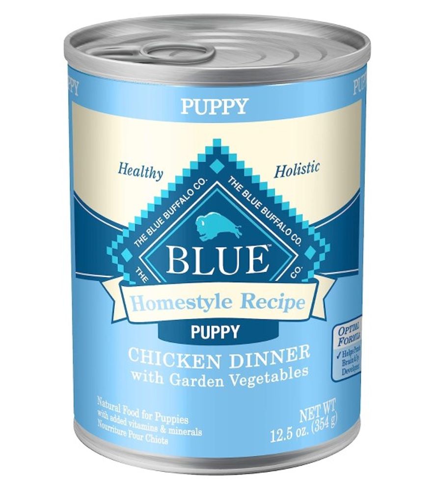 Blue Buffalo, Homestyle Recipe Chicken Dinner with Garden Vegetables Puppy Food, 12.5 oz