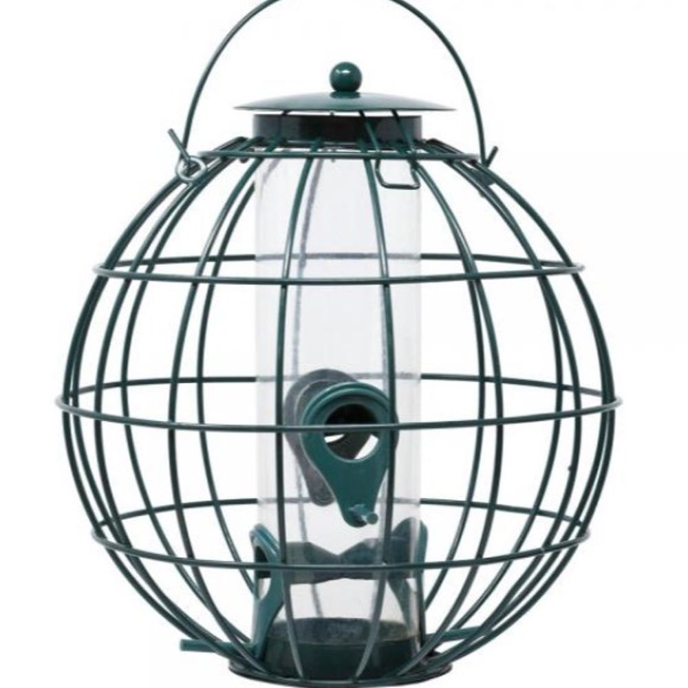 Gold Crest, Petite Orb Caged Seed Feeder