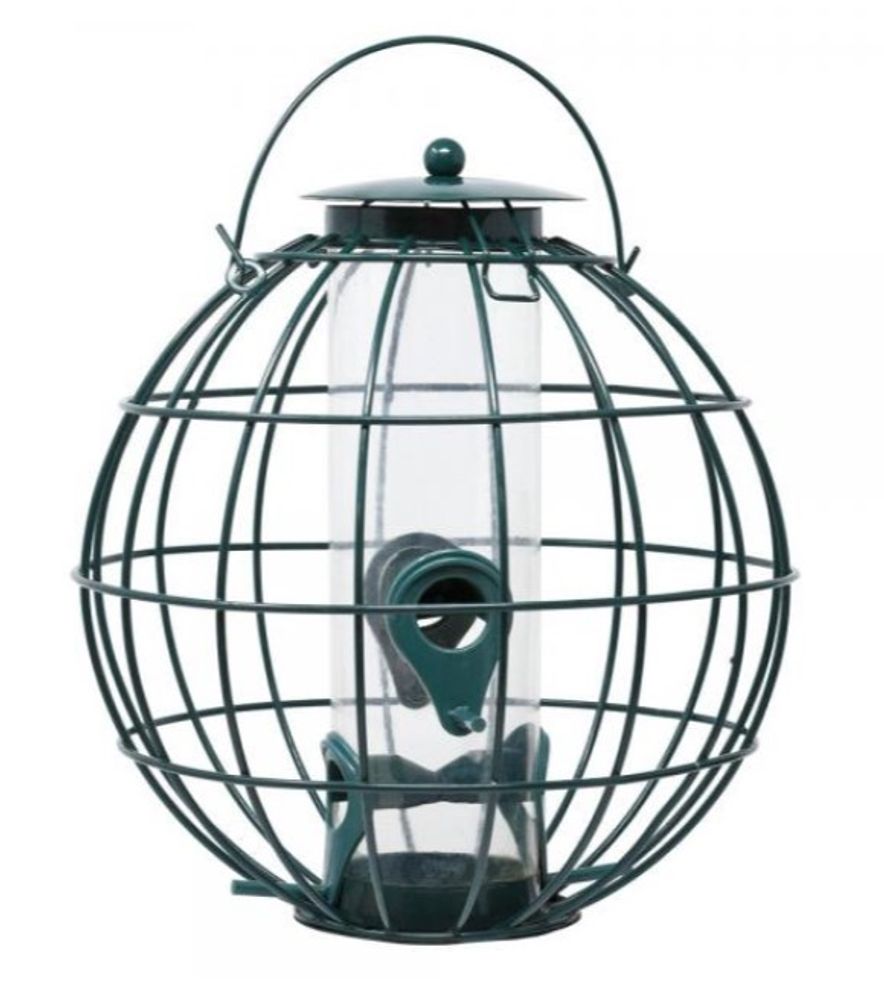 Gold Crest, Petite Orb Caged Seed Feeder