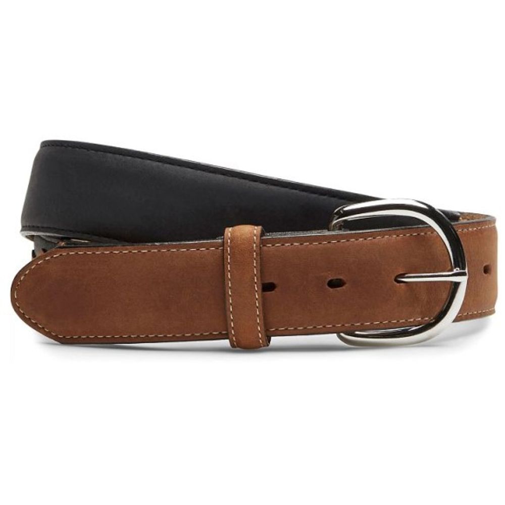 Justin, Men's Brown/Black Classic Western Belt 