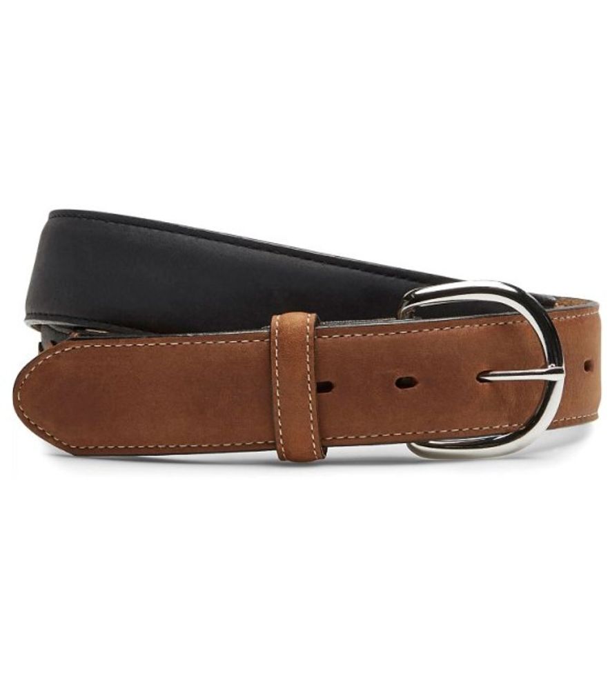 Justin, Men's Brown/Black Classic Western Belt