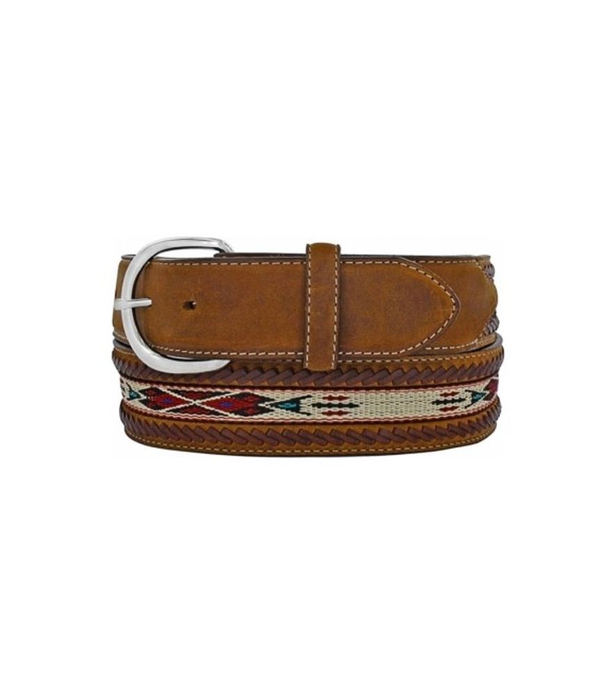 Tony Lama, Men's Brown Horse Hair Ribbon Belt