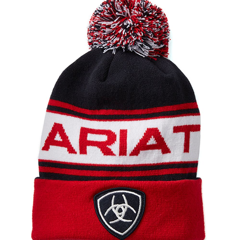 Ariat, Men's Navy & Red Team Beanie, 10021125