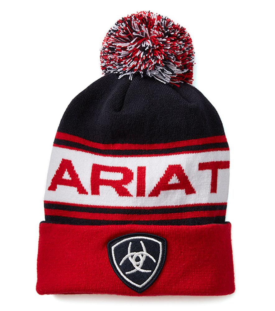 Ariat, Men's Navy & Red Team Beanie, 10021125