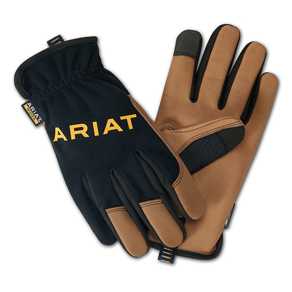 Ariat, Men's Black/Brown FlexPro Driver Work Glove 
