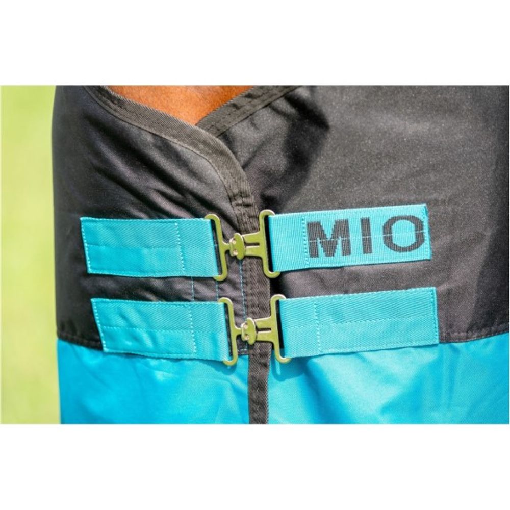 Horseware Ireland, Black/Turquoise Mio Midweight 600D Turnout Blanket