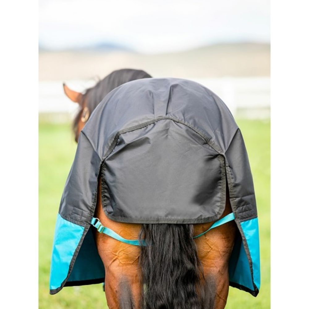 Horseware Ireland, Black/Turquoise Mio Midweight 600D Turnout Blanket