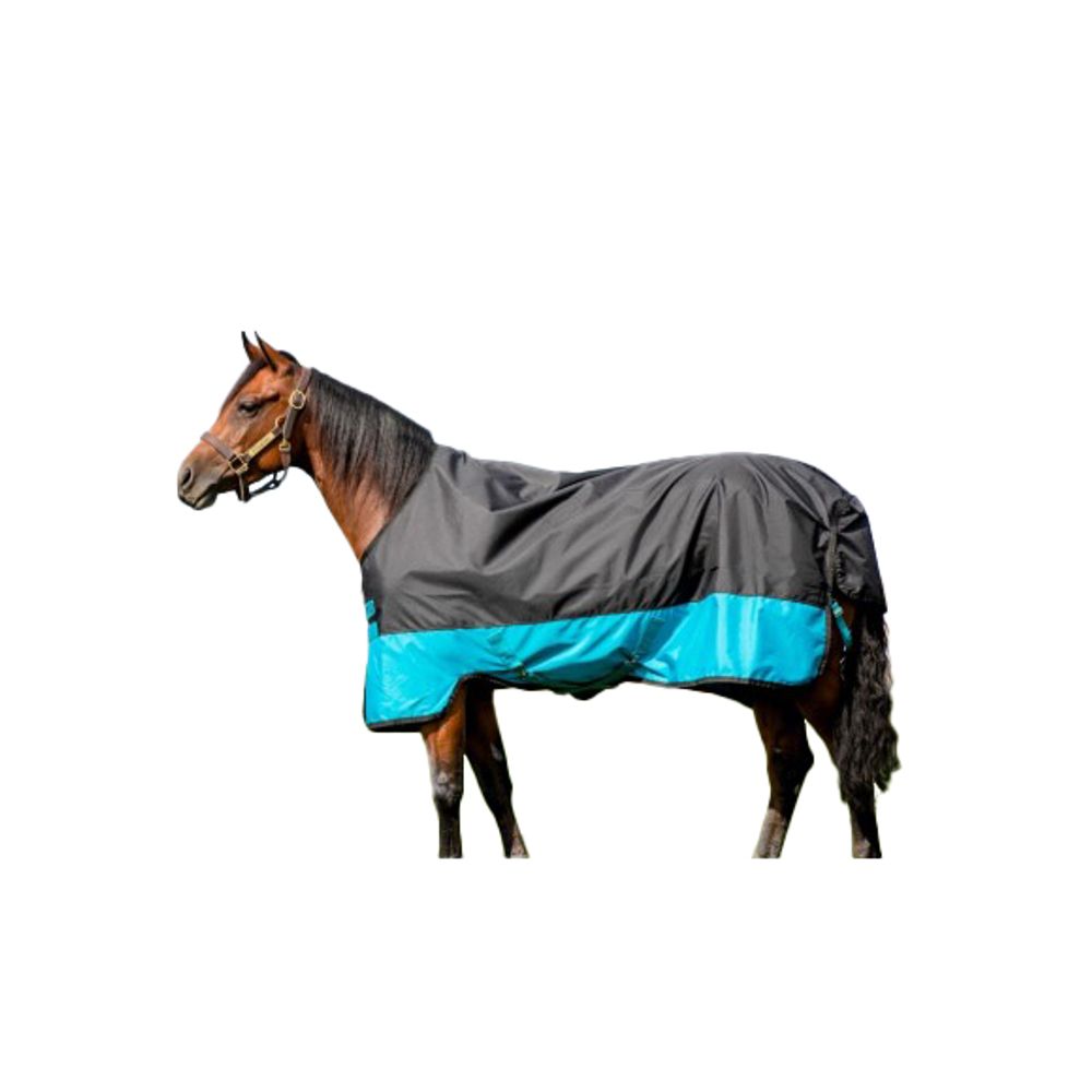 Horseware Ireland, Black/Turquoise Mio Midweight 600D Turnout Blanket