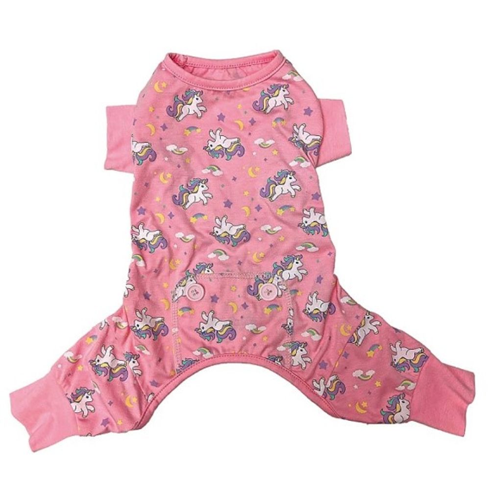 Spot, Fashion Pet Pink Unicorn Dog Pajamas 