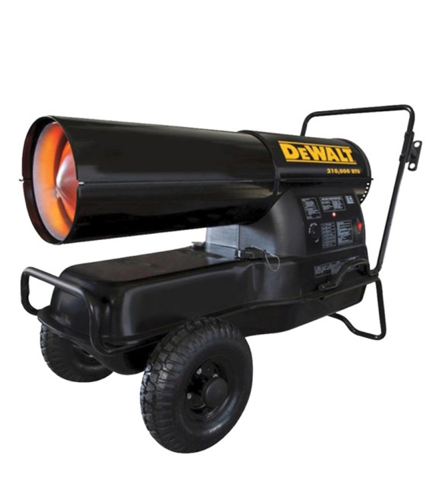 DeWalt, 210,000 BTU Forced Air Kerosene Portable Heater, 6000 sq ft