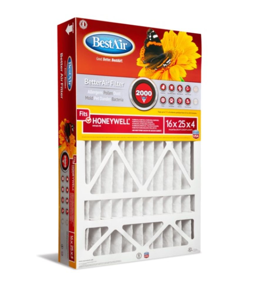Best Air, Honeywell Pleated Air Filter MERV 11, 16" x 25" x 4"