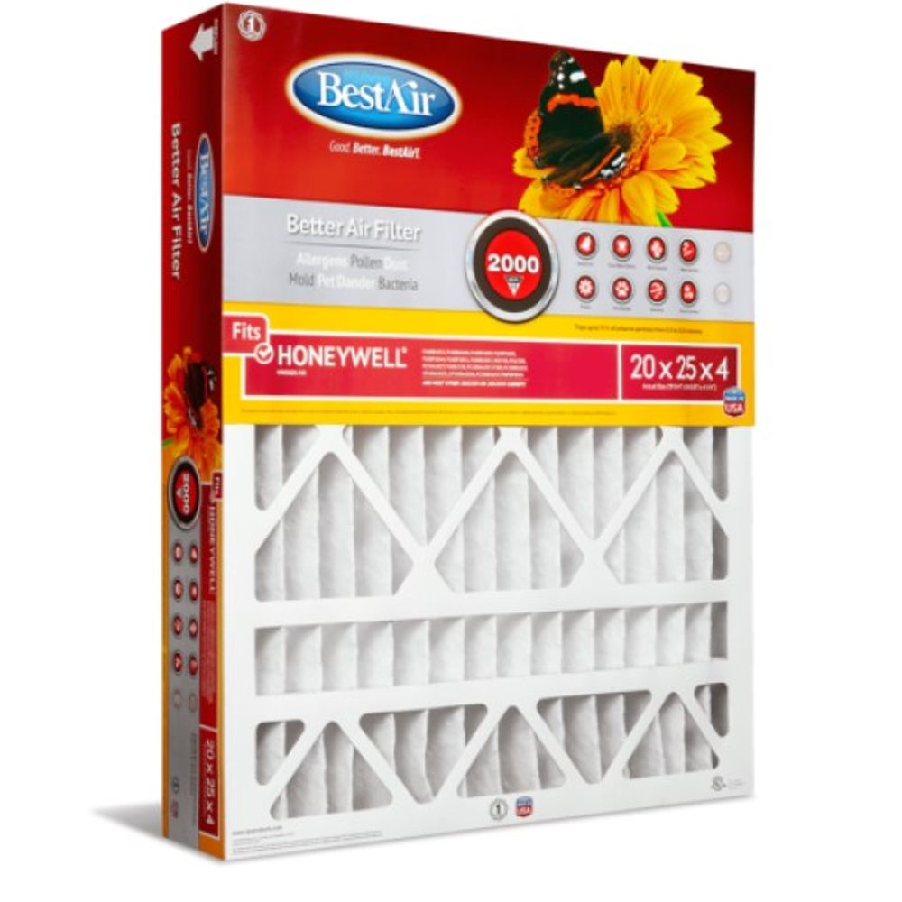 Best Air, Honeywell Pleated Air Filter MERV 11, 20" x 25" x 4"