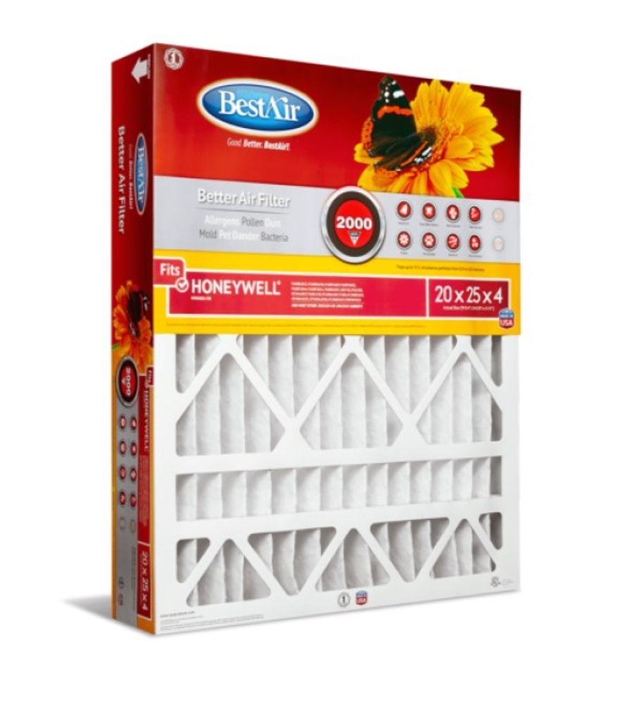 Best Air, Honeywell Pleated Air Filter MERV 11, 20" x 25" x 4"