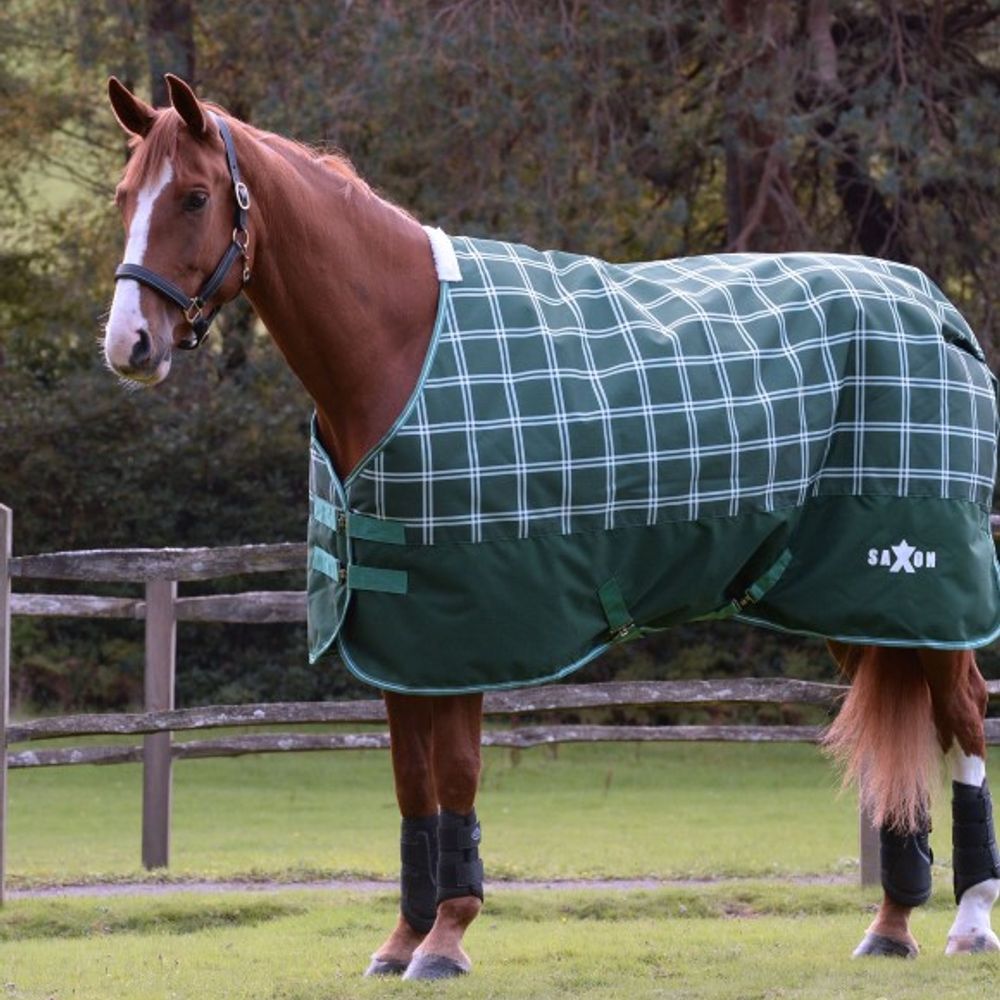 Weatherbeeta, Hunter Green & Plaid Saxon Defiant 1200D Standard Neck Medium 