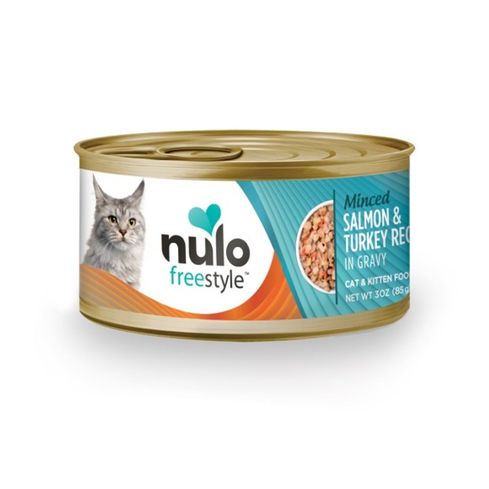 Nulo, Freestyle Minced Salmon & Turkey Recipe Wet Cat Food, 3 oz