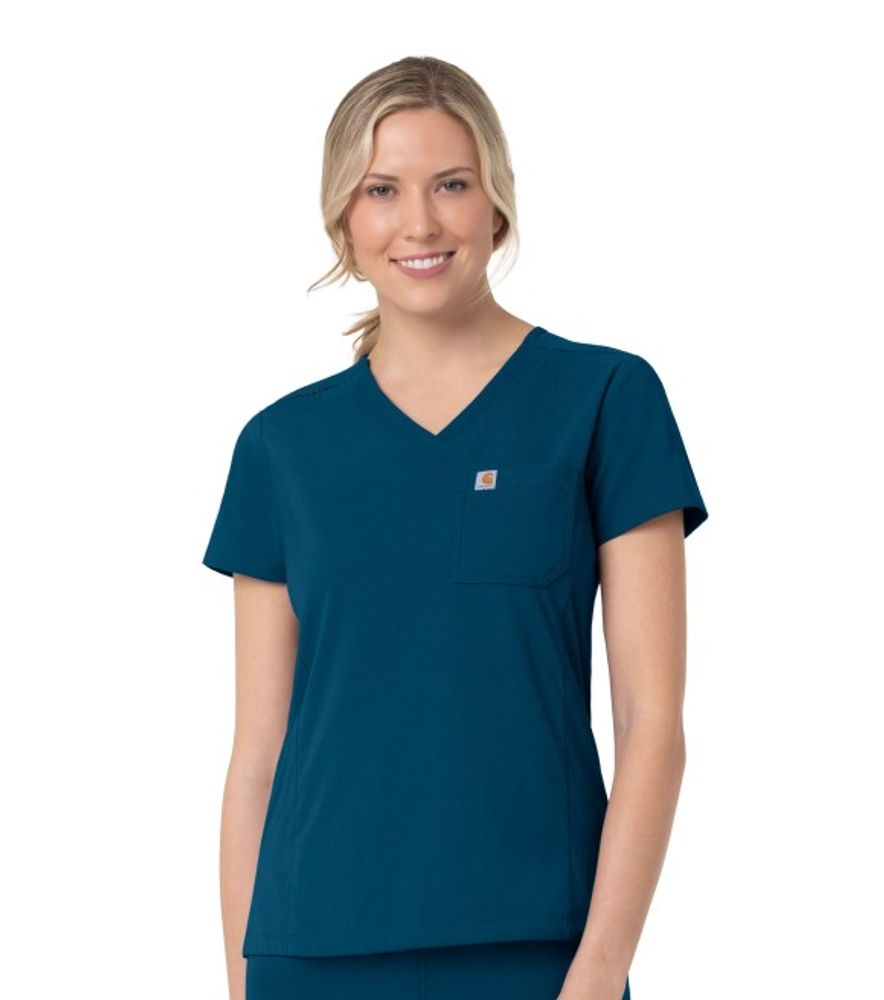 Carhartt, Ladies Caribbean Rugged Flex Peak Tuck-In Scrub Top, C12137