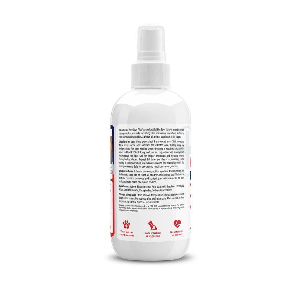 Vetericyn, Plus Antimicrobial Hot Spot Spray, 8 oz