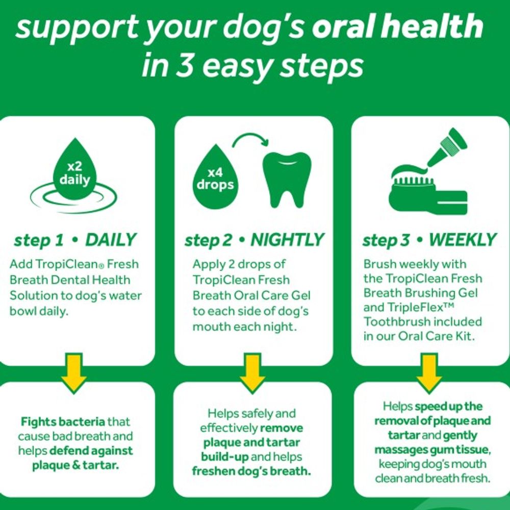 Tropiclean, Fresh Breath Oral Care Gel For Dogs, 4 oz