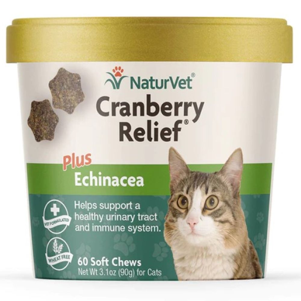 NaturVet, Cranberry Relief Soft Chew For Cats, 60 ct
