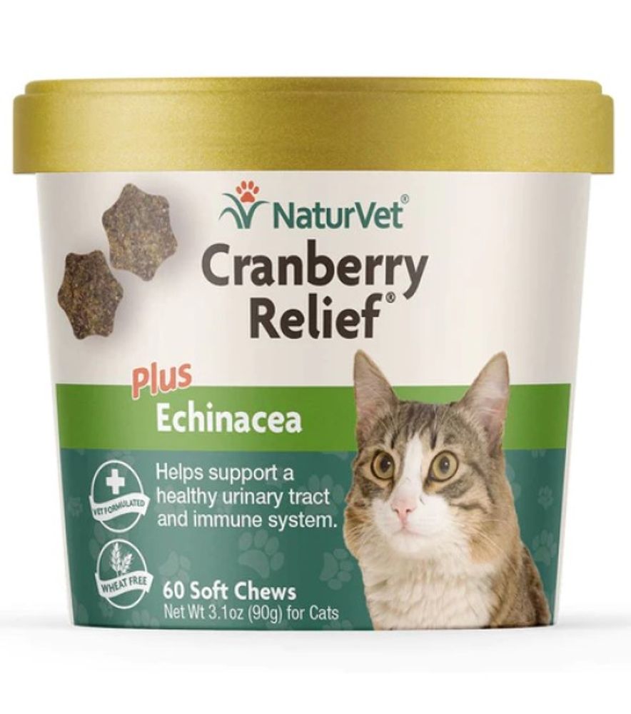 NaturVet, Cranberry Relief Soft Chew For Cats, 60 ct
