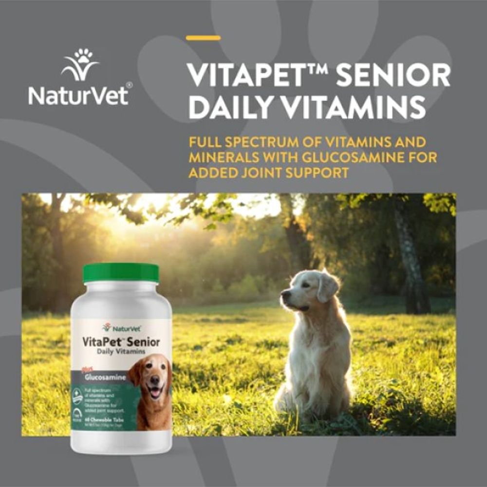 NaturVet, VitaPet Senior Dog Daily Vitamins, 60 ct