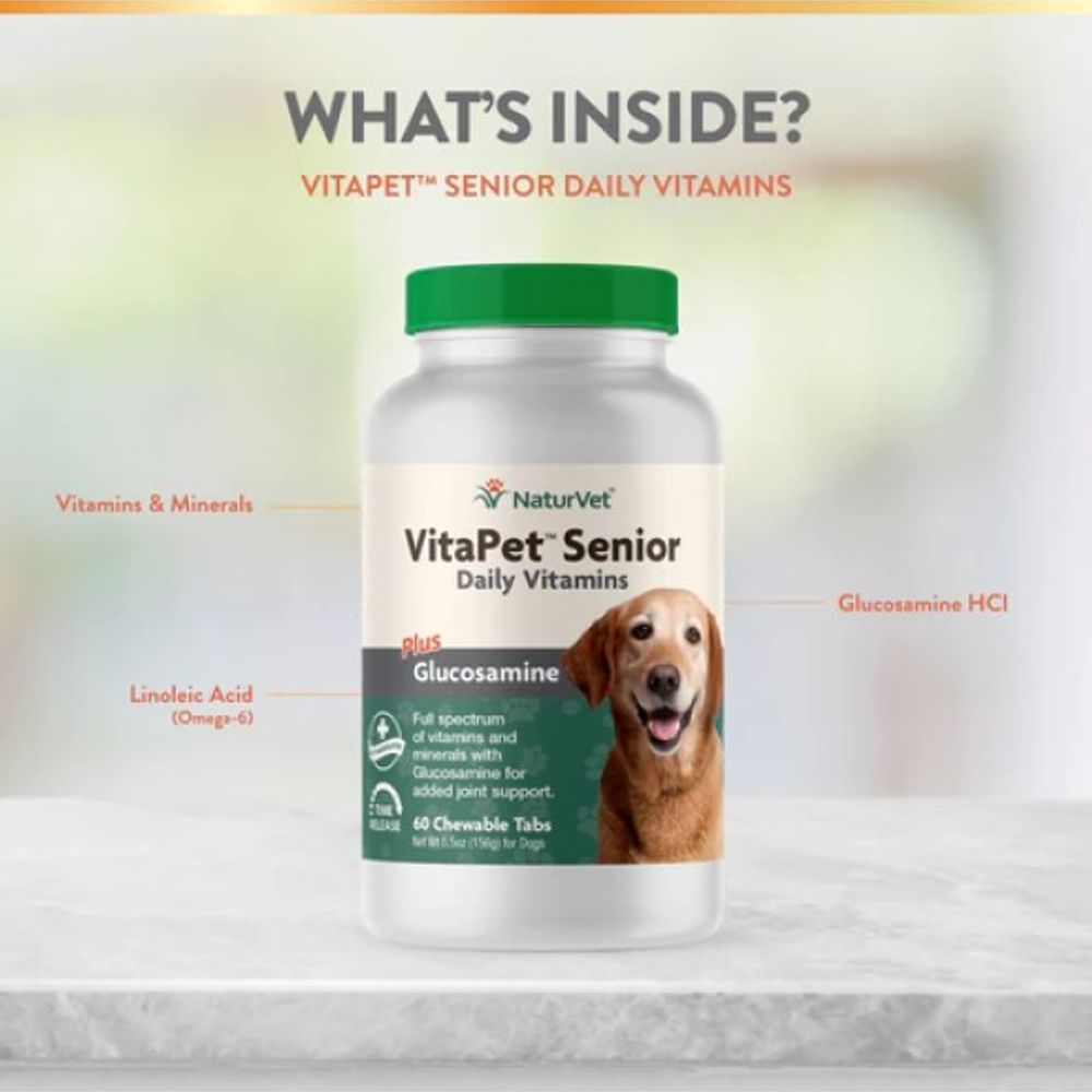 NaturVet, VitaPet Senior Dog Daily Vitamins, 60 ct