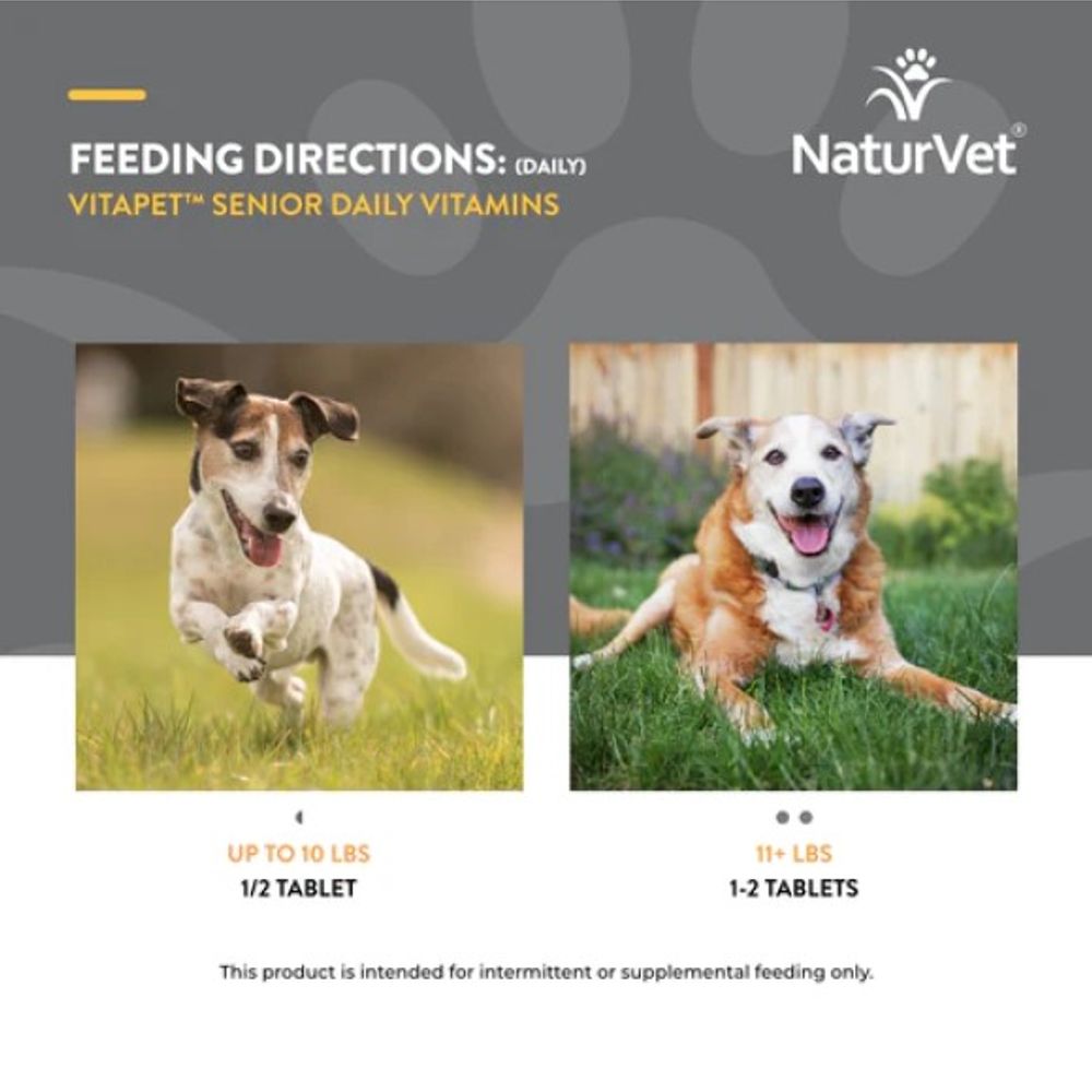 NaturVet, VitaPet Senior Dog Daily Vitamins, 60 ct